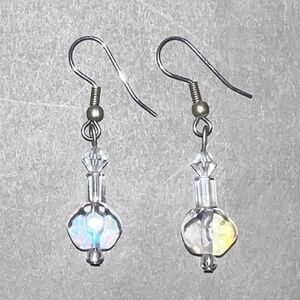 Iridescent Crystal Drop Earrings